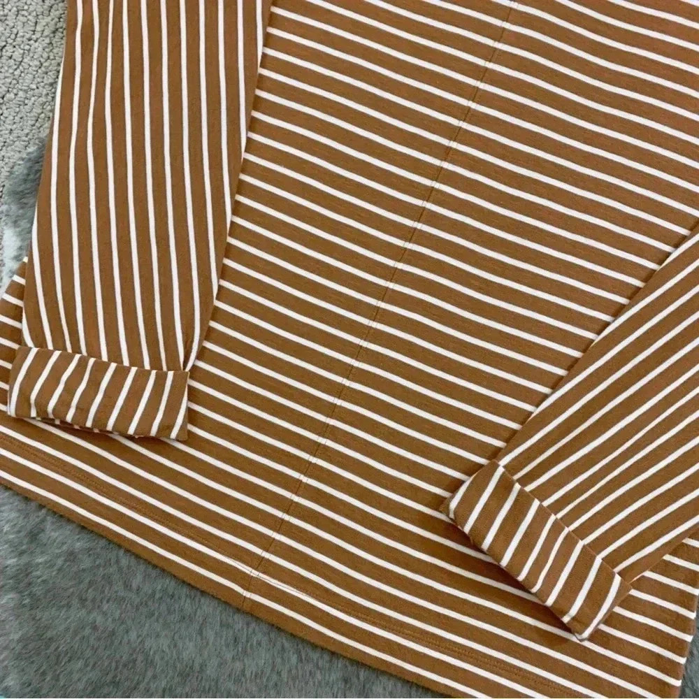 NWT Caslon Split Neck Striped Top - Picture 3 of 13